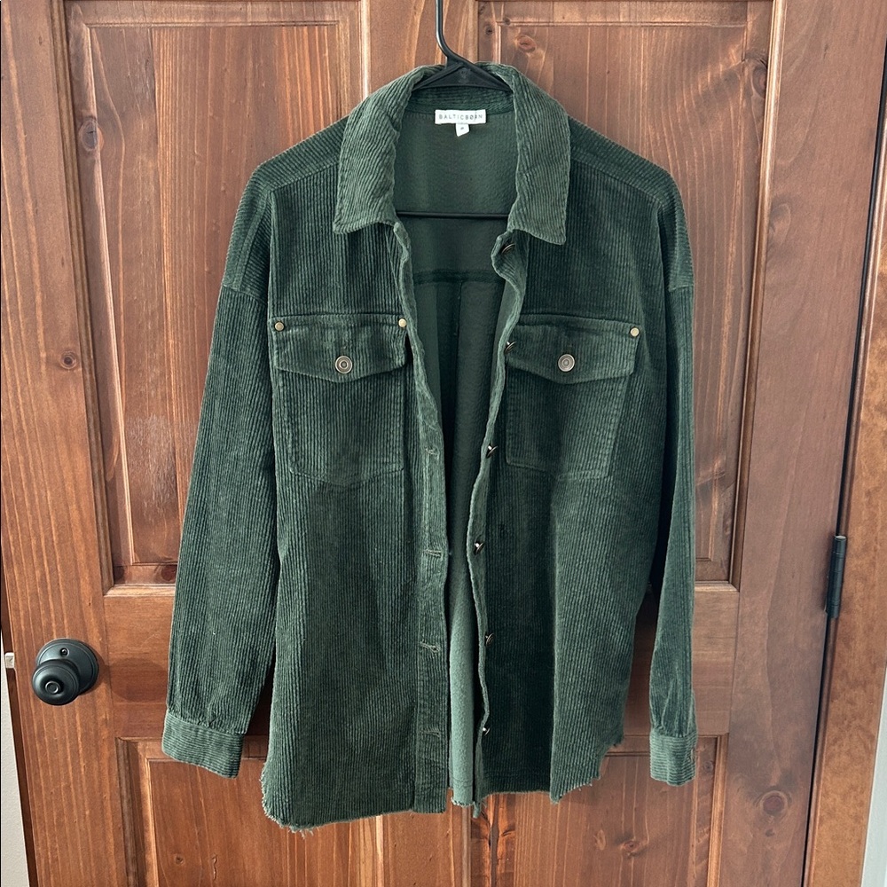Baltic Born Forest Green Corduroy Button Down Shirt